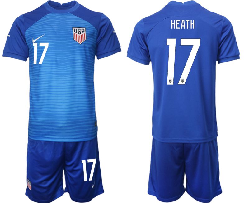 Men 2022 World Cup National Team United States away blue #17 Soccer Jersey-0